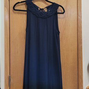 Black Jersey Sleeveless Swing Dress Size Small